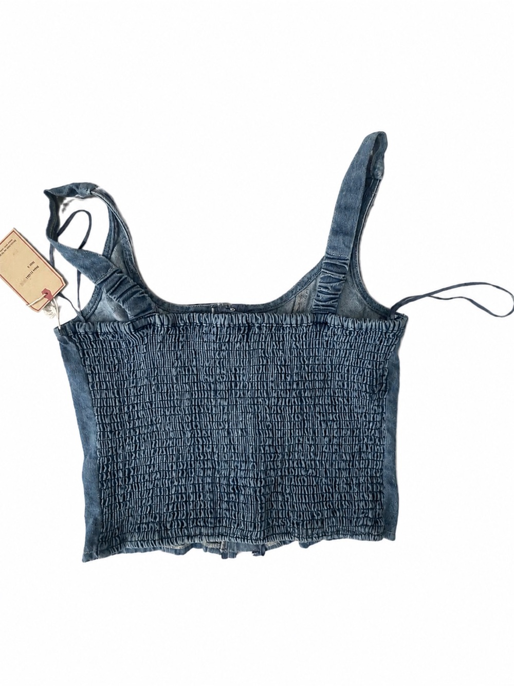 Denim Corset Tank Top - Blue - Picture 2 of 7